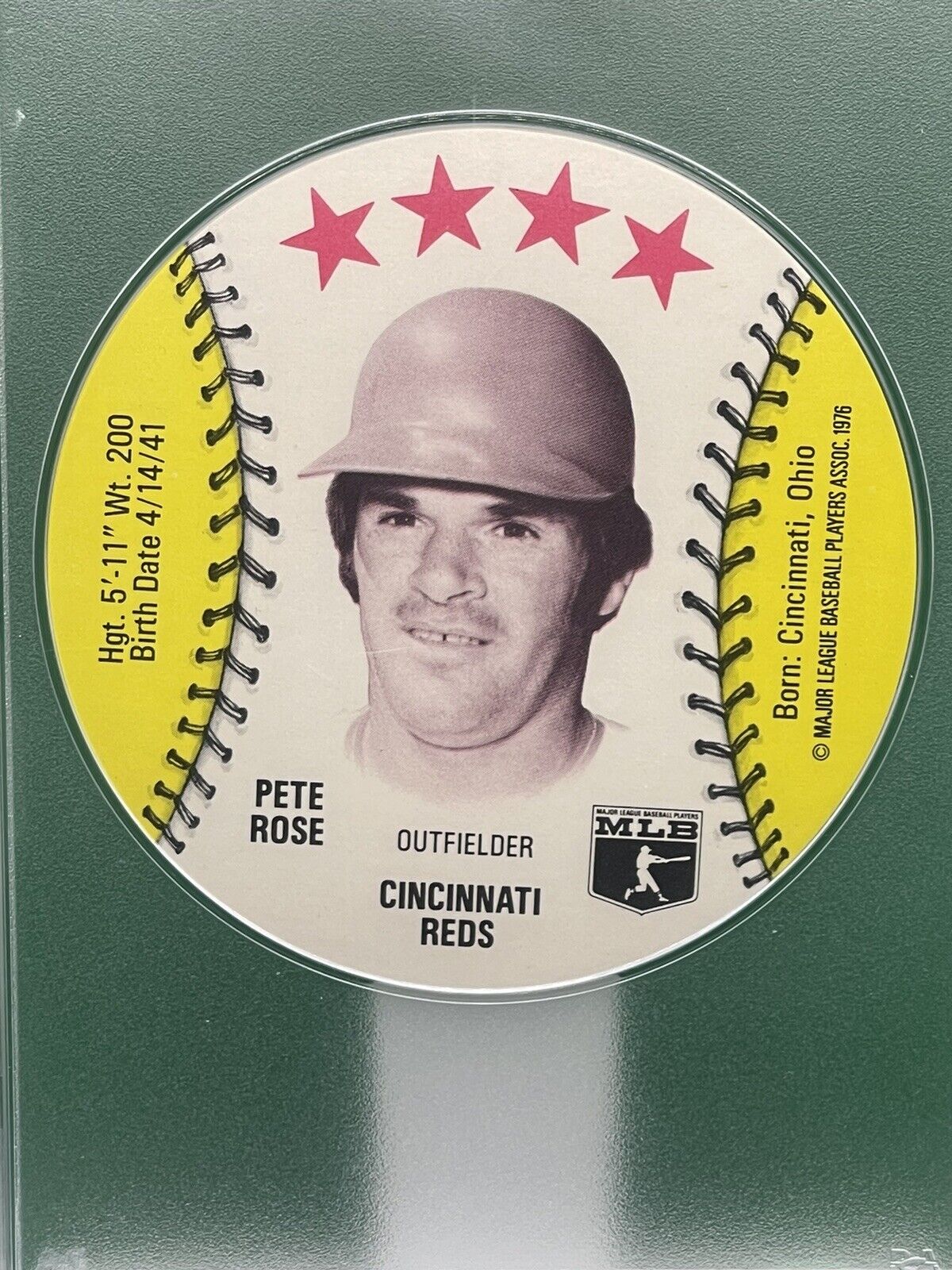 1976 Isaly's/Sweet William MSA Discs - Pete Rose Cincinnati Reds PSA 10 GEM MINT