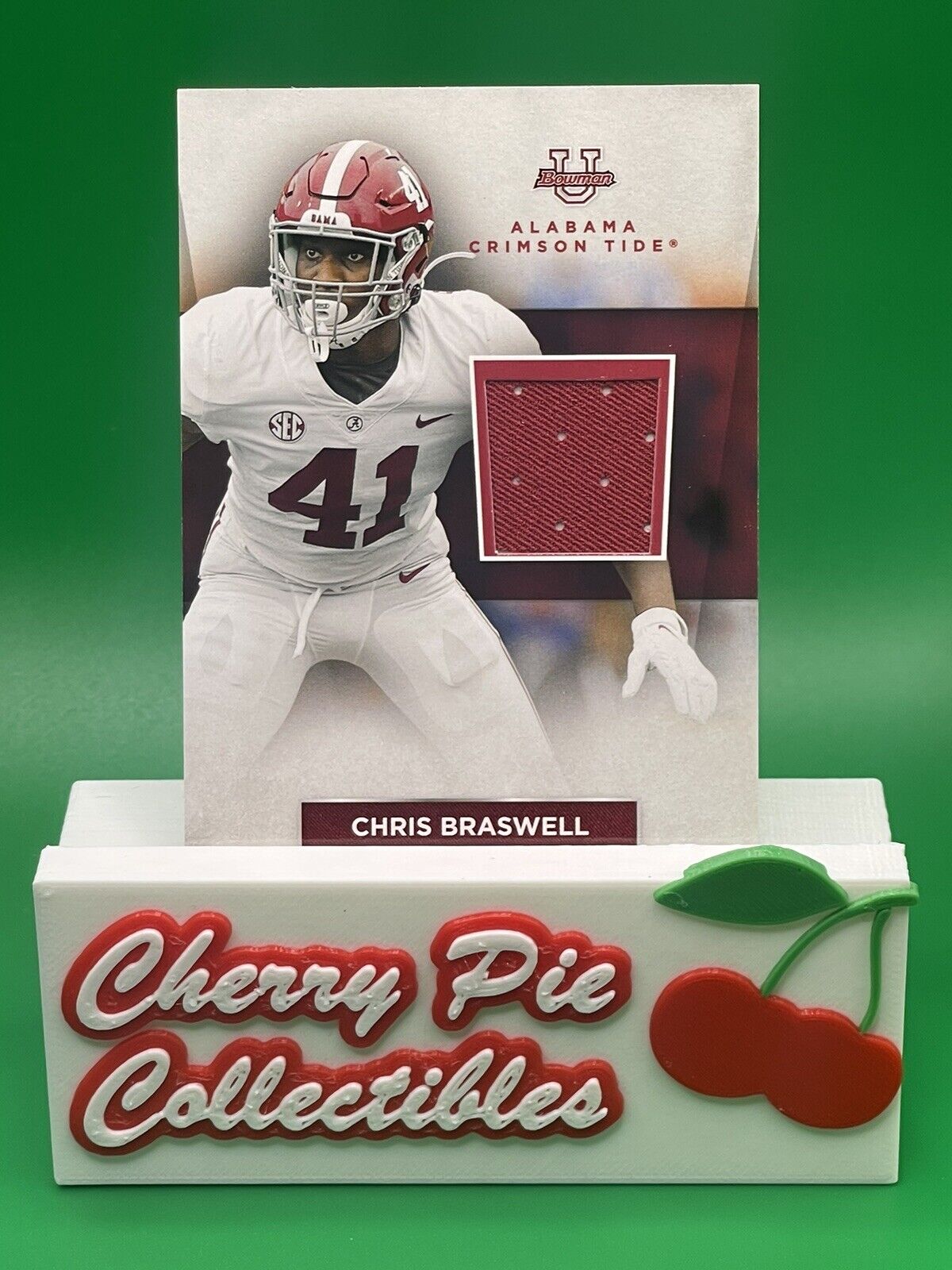 2023 Bowman U Alabama Crimson Tide CHRIS BRASWELL Relic Patch BUCCANEERS