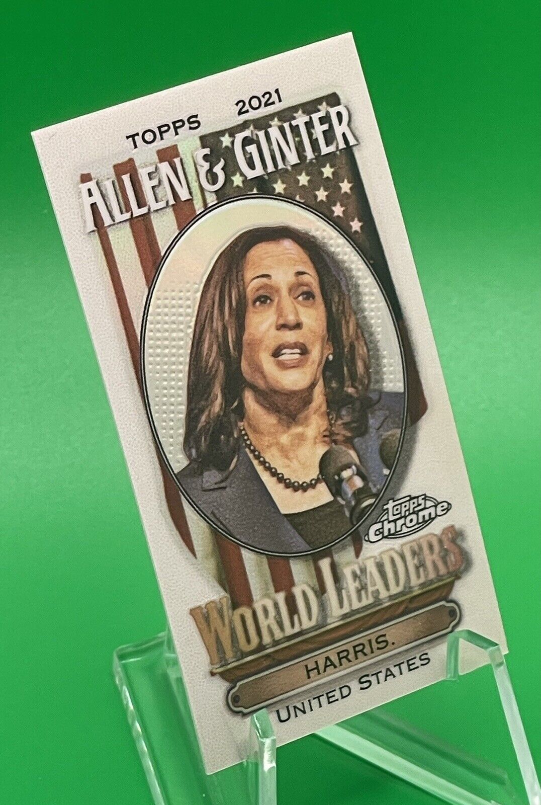 2021 Topps Allen & Ginter Chrome World Leaders KAMALA HARRIS Mini Refractor