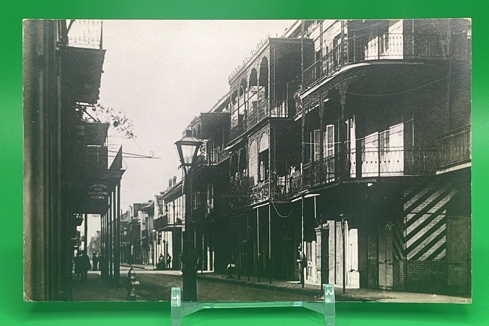 Balconies St. Peter Street New Orleans Louisiana LA c1940 Real Photo RPPC