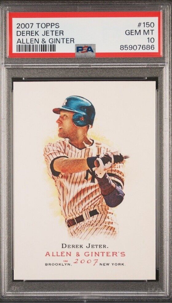 💎 2007 Topps Allen & Ginter #150 DEREK JETER YANKEES HOF PSA 10 GEM MT