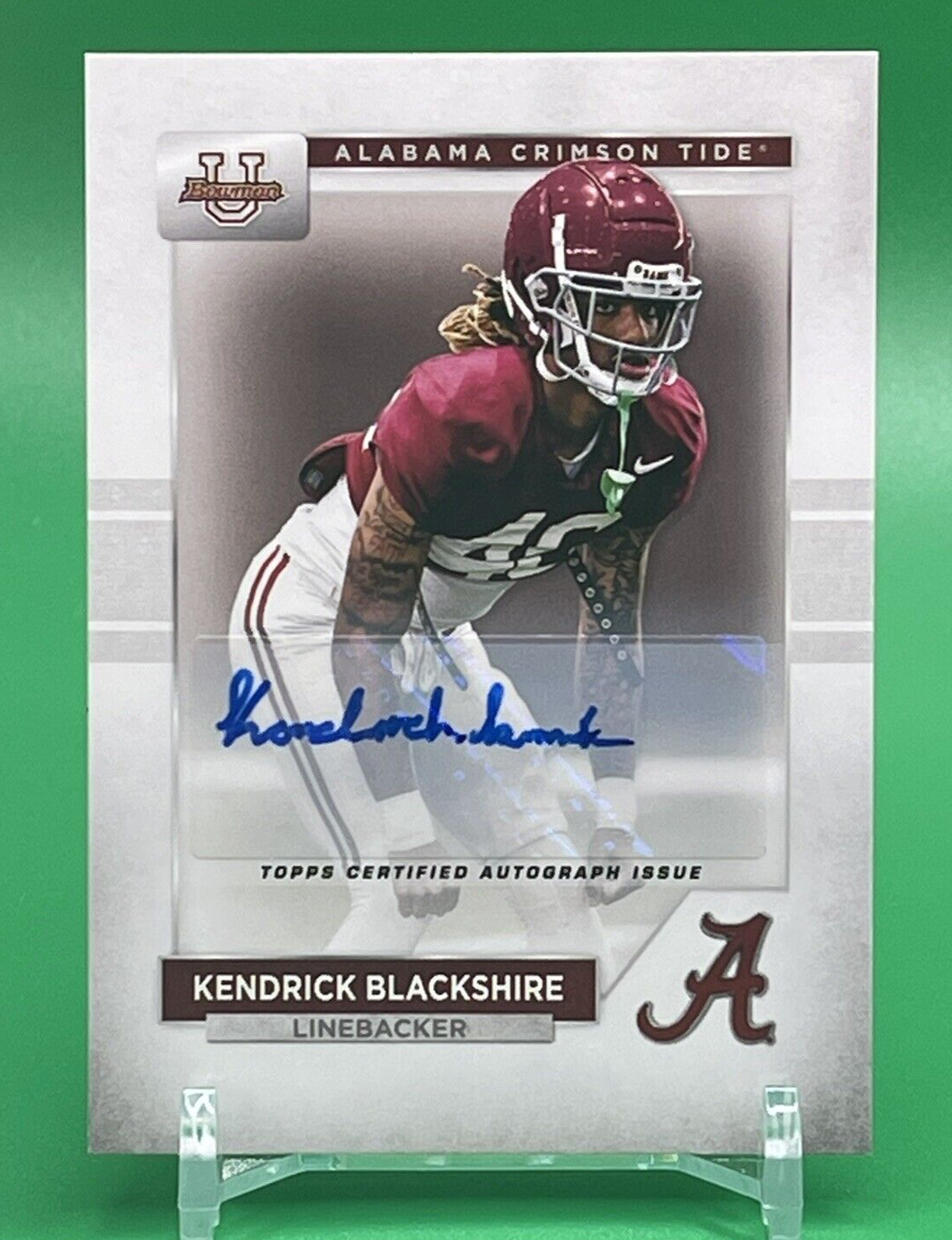 2023 Bowman U Alabama KENDRICK BLACKSHIRE Auto Autograph Longhorns