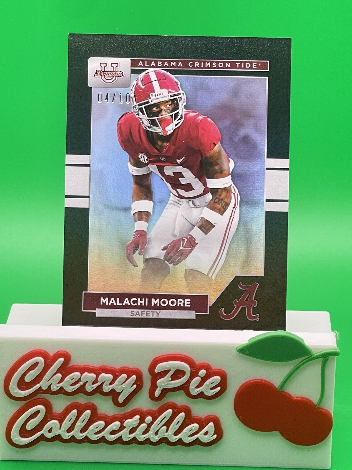 2023 Bowman U Alabama MALACHI MOORE Black Foil Parallel 4/10