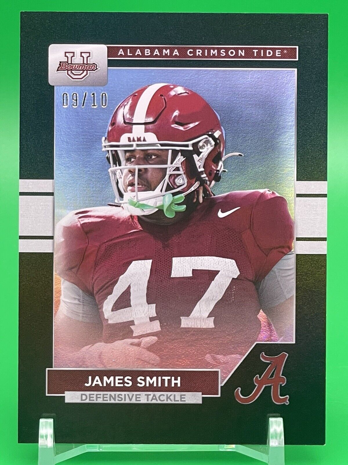 2023 Bowman U Alabama JAMES SMITH Black Foil Parallel 9/10