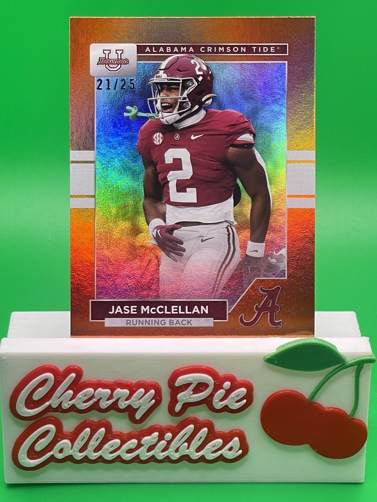 2023 Bowman U Alabama JASE McCLELLAN Orange Foil 21/25 FALCONS