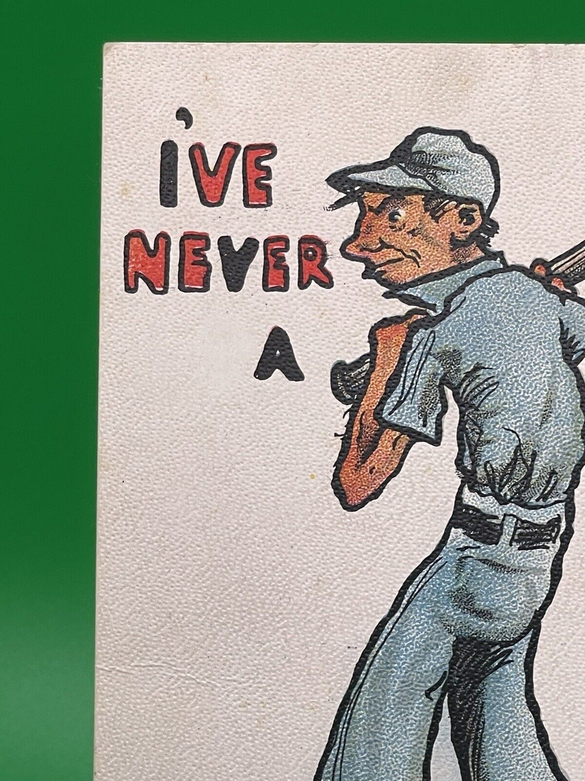 "I've Never Touched a Drop" Baseball Player - Artist Signed Crosby 1911 Postcard