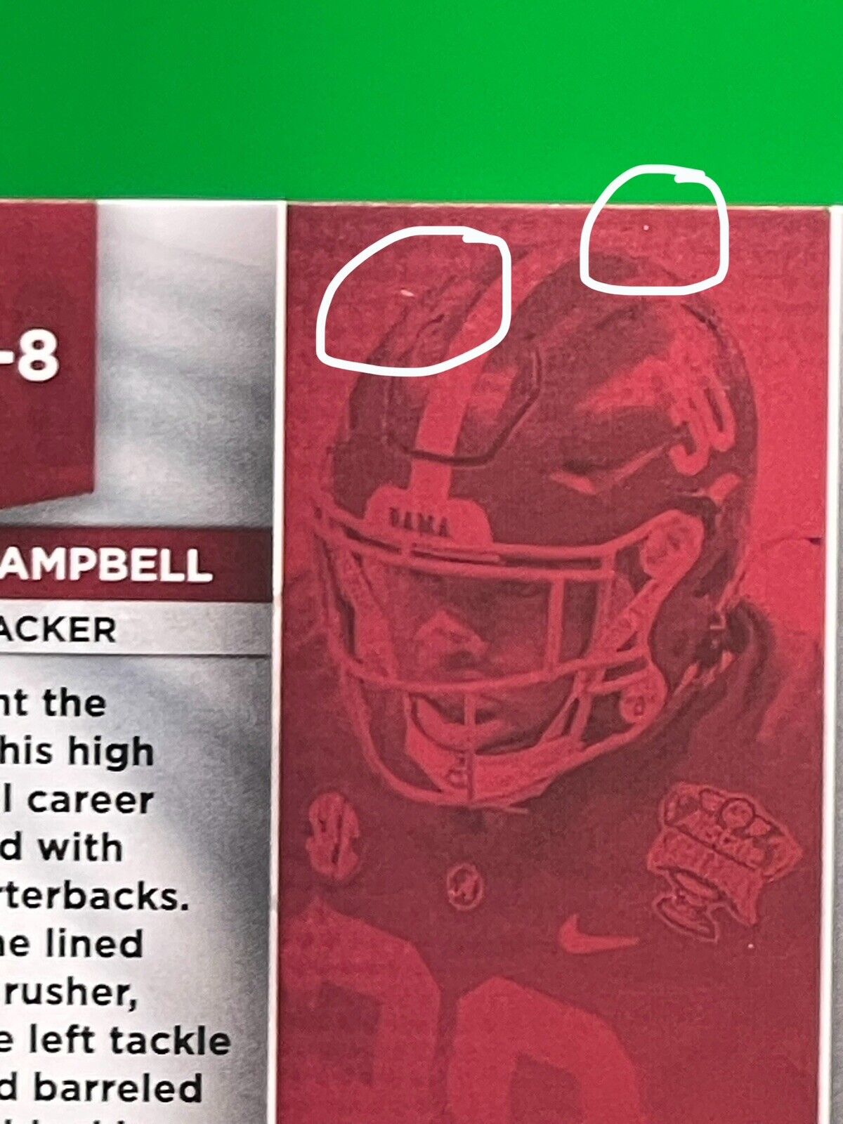 2023 Bowman U Alabama CRIMSON CATALYSTS JIHAAD CAMPBELL Orange Foil 10/25