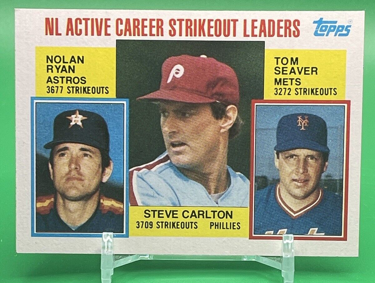 1984 Topps Strikeout Leaders NOLAN RYAN / STEVE CARLTON / TOM SEAVER #707