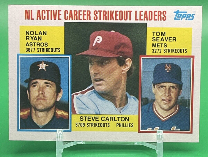 1984 Topps Strikeout Leaders NOLAN RYAN / STEVE CARLTON / TOM SEAVER #707