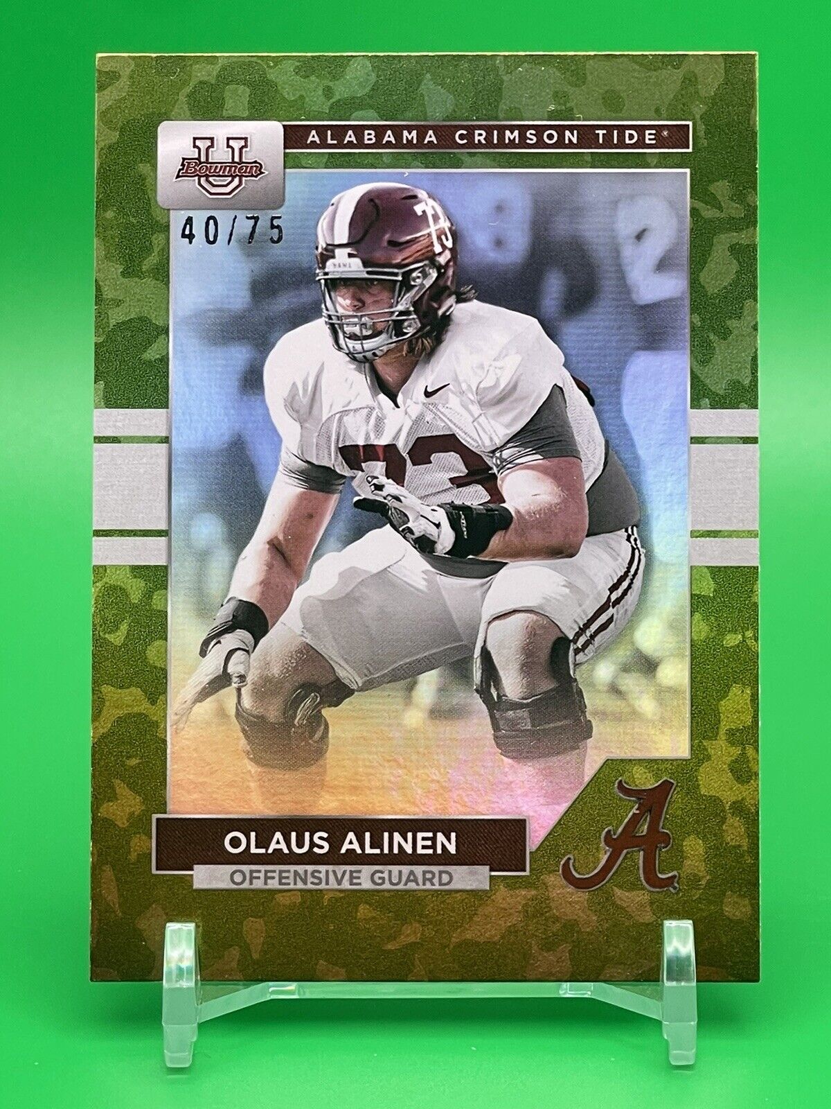 2023 Bowman U Alabama OLAUS ALINEN Camo Foil 40/75