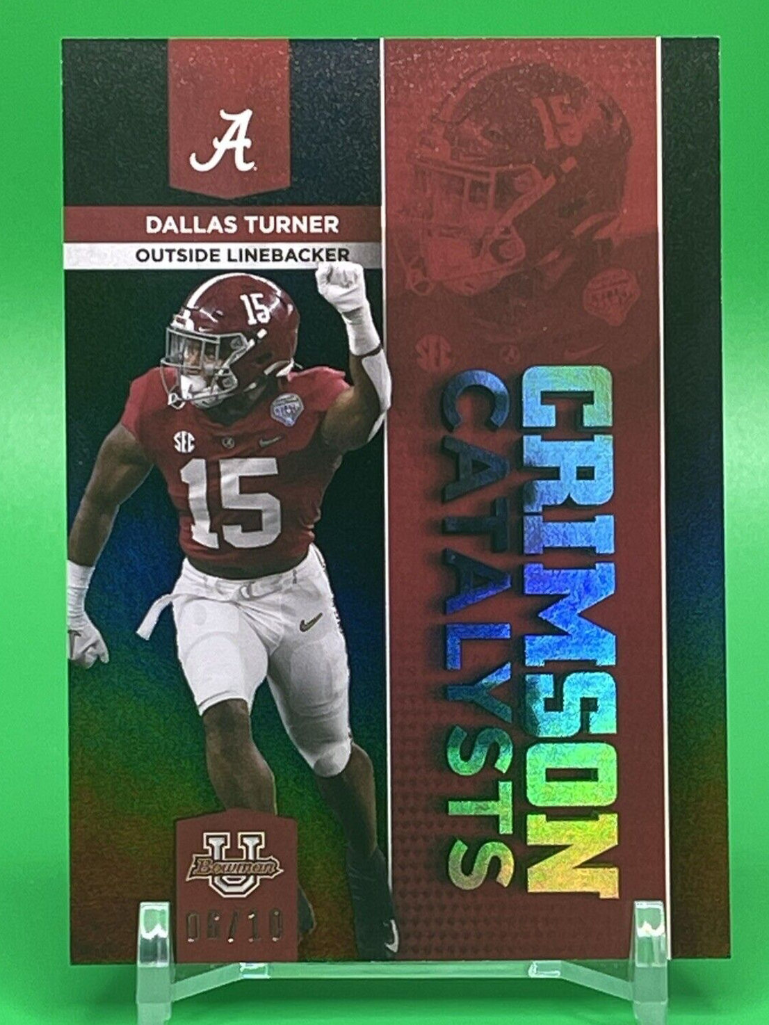 2023 Bowman U Alabama DALLAS TURNER CRIMSON CATALYSTS Black 6/10 VIKINGS