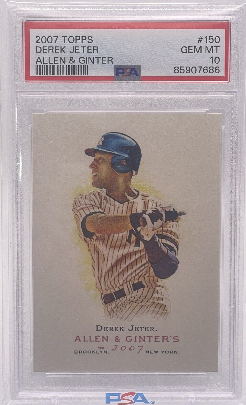 💎 2007 Topps Allen & Ginter #150 DEREK JETER YANKEES HOF PSA 10 GEM MT