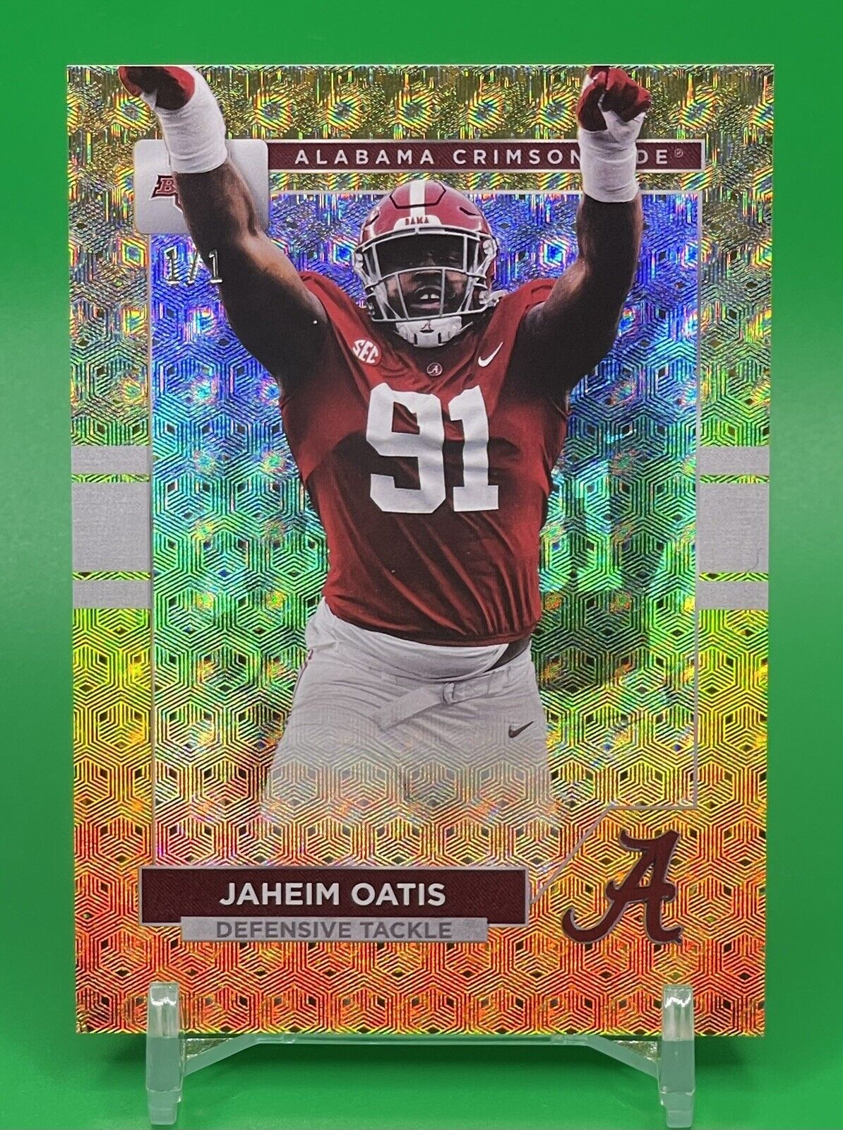 2023 BOWMAN U ALABAMA JAHEIM OATIS FOILFRACTOR 1/1