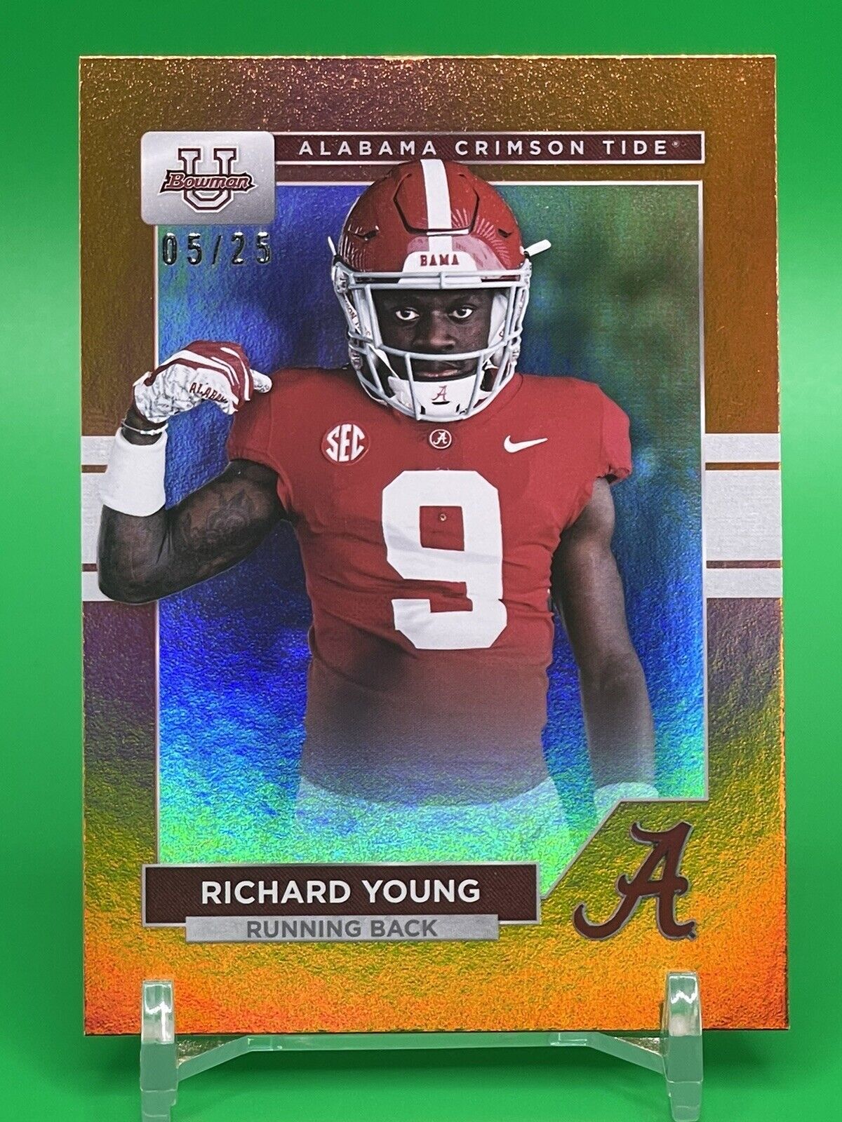 2023 Bowman U Alabama RICHARD YOUNG Orange Foil 05/25