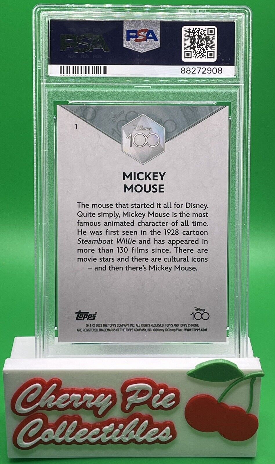 💎 2023 Topps DISNEY 100 Chrome MICKEY MOUSE #1 PSA 10 GEM MT