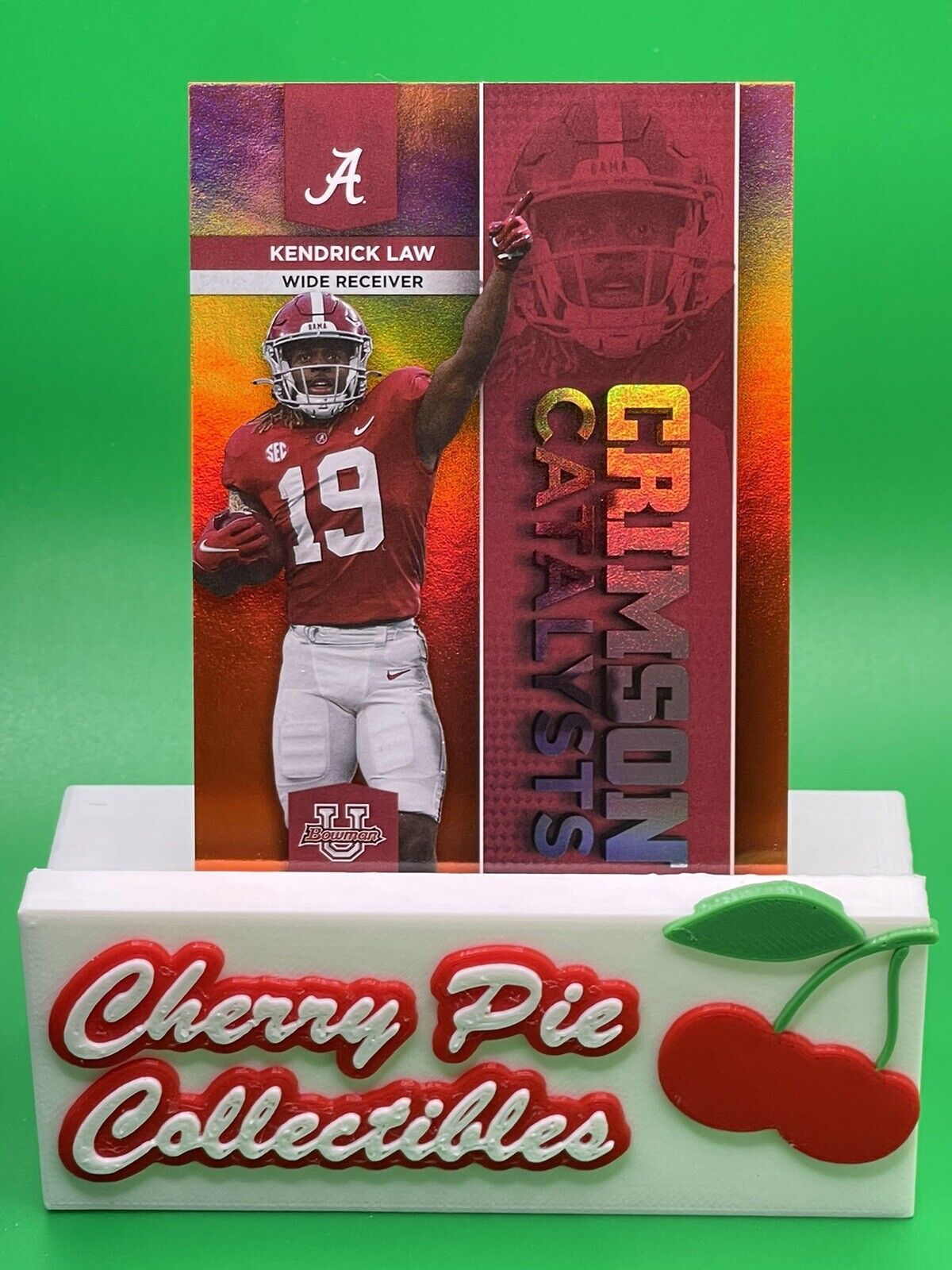 2023 Bowman U Alabama CRIMSON CATALYSTS KENDRICK LAW Orange Foil 04/25