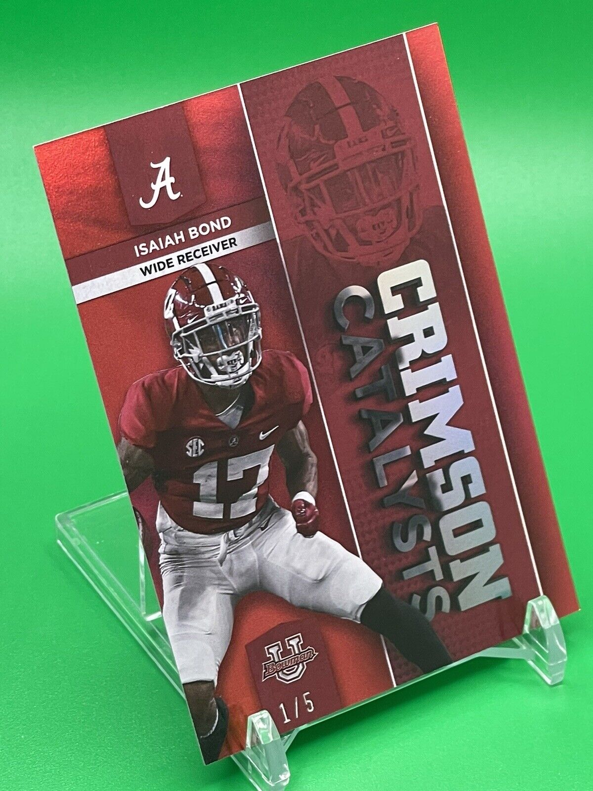 2023 Bowman U Alabama ISAIAH BOND Crimson Catalysts 1/5 LONGHORNS