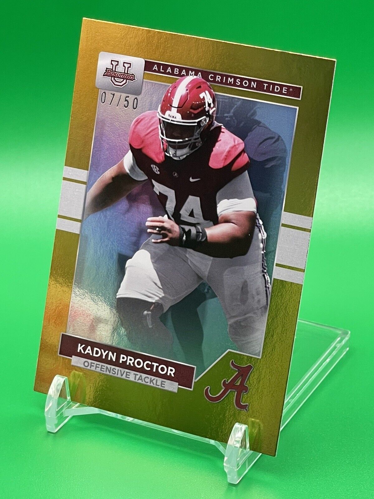 2023 Bowman U Alabama KADYN PROCTOR Gold Foil 07/50