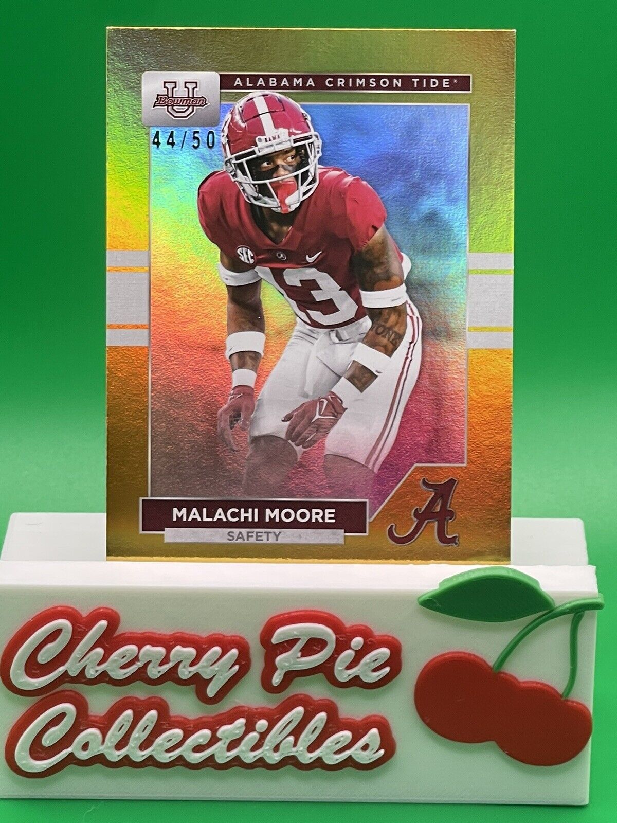 2023 Bowman U Alabama MALACHI MOORE Gold Foil 44/50