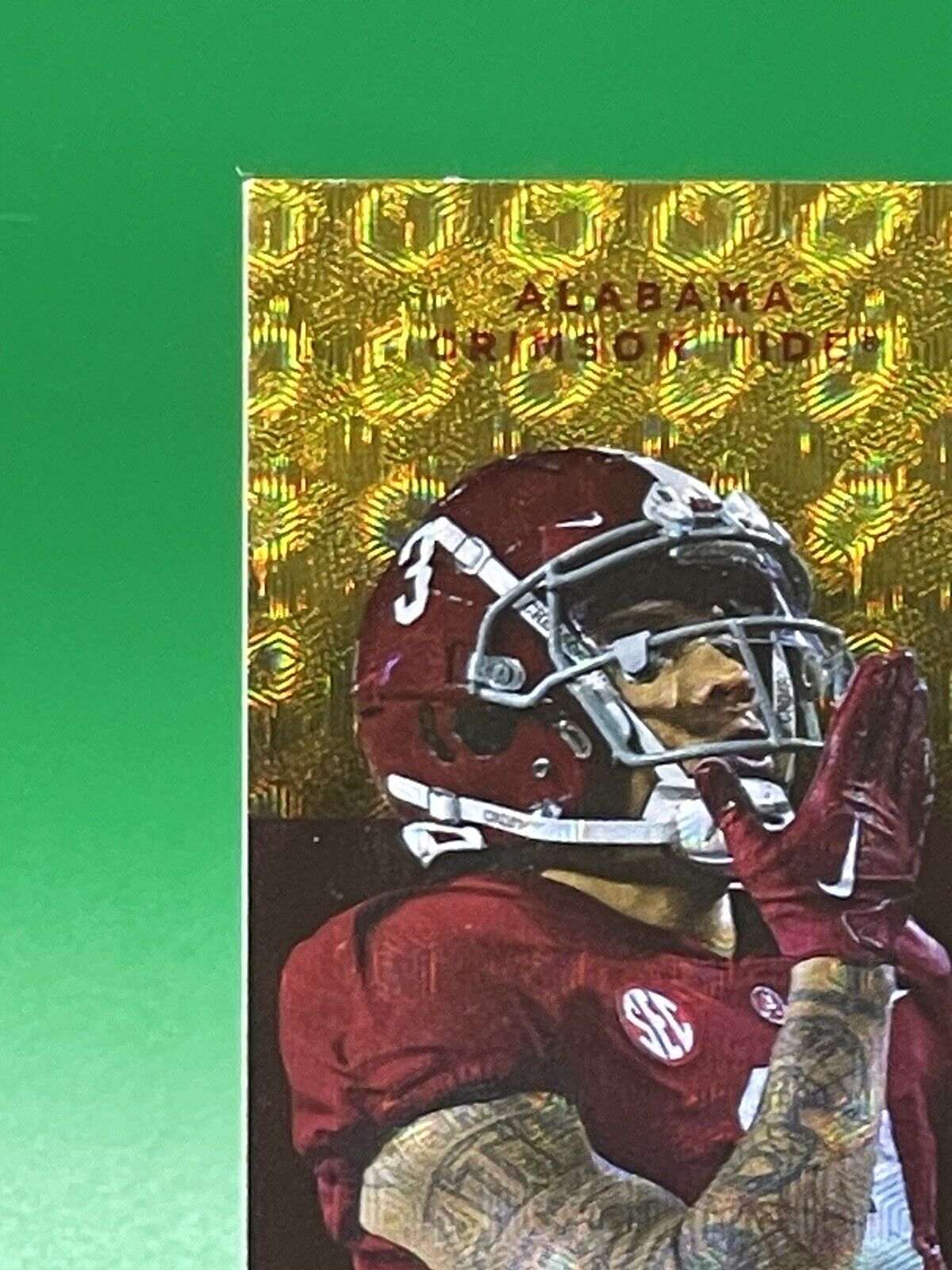 2023 Bowman U Alabama JERMAINE BURTON FOILFRACTOR Relic Nike Swoosh Patch 1/1 !