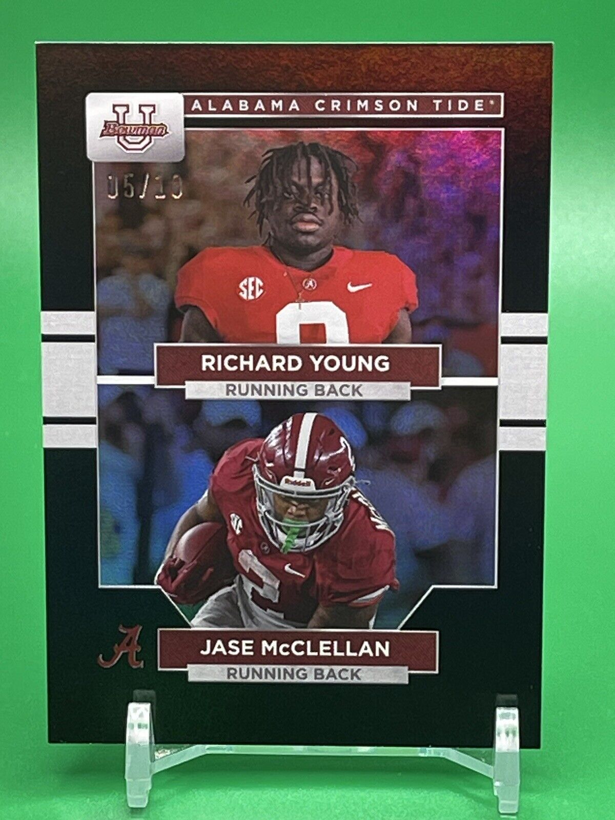 2023 Bowman U Alabama RICHARD YOUNG / JASE McCLELLAN Black Foil 5/10