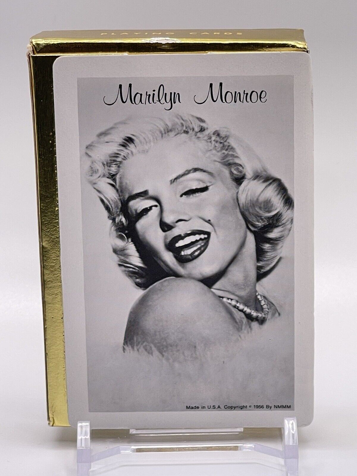 *EMPTY BOX NO CARDS* 1956 NMMM Marilyn Monroe Playing Cards Powolny Fur & Pearls