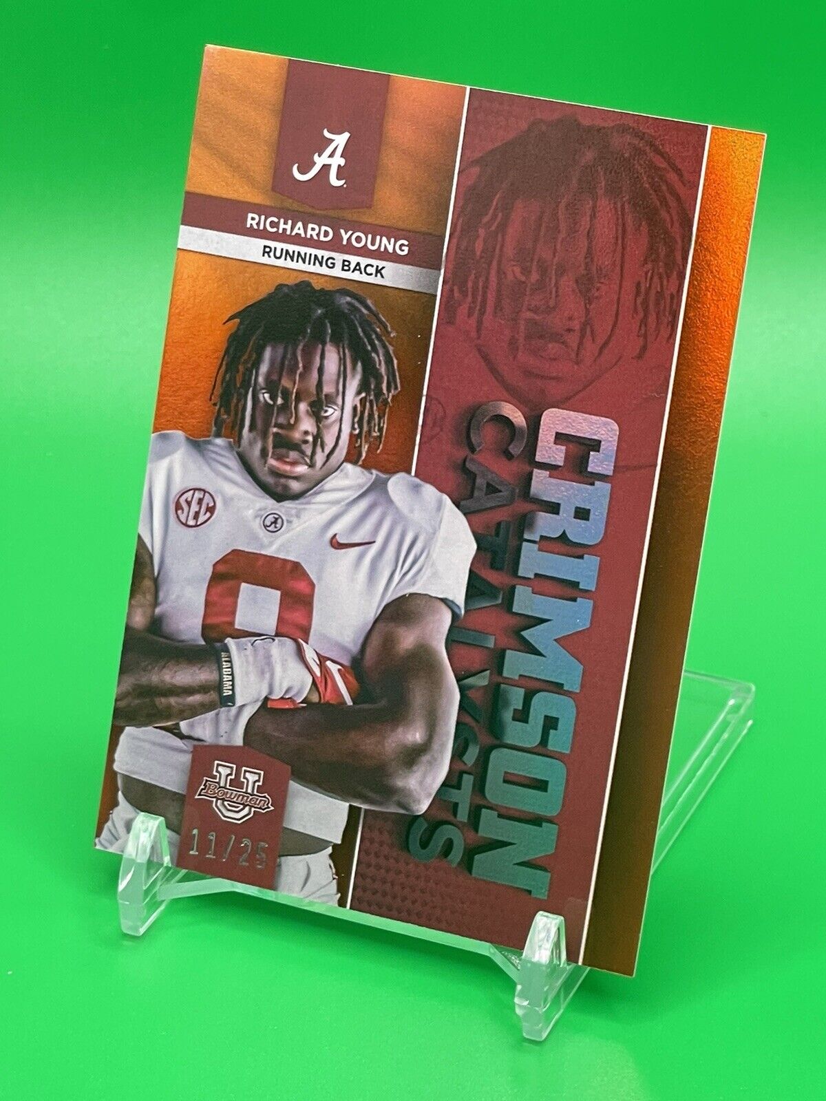 2023 Bowman U Alabama RICHARD YOUNG CRIMSON CATALYSTS Orange Foil Parallel 11/25