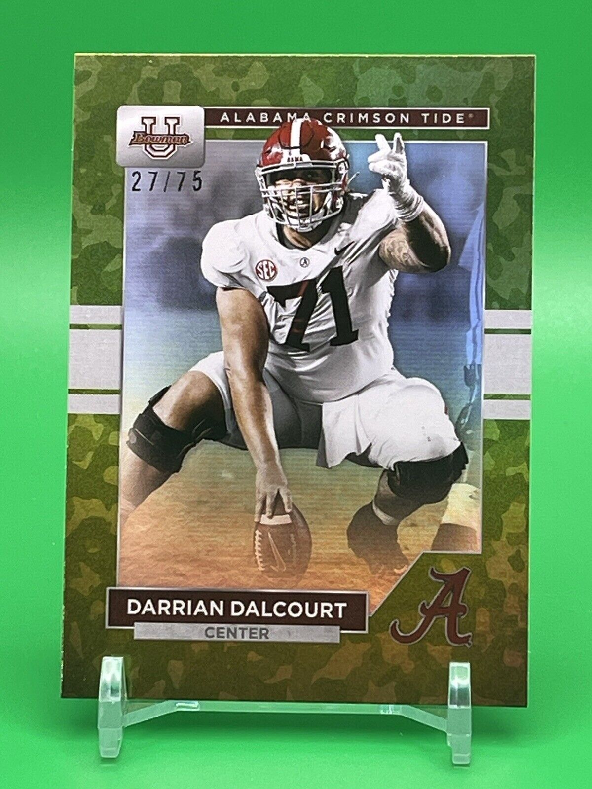 2023 Bowman U Alabama DARRIAN DALCOURT Camo Foil 27/75