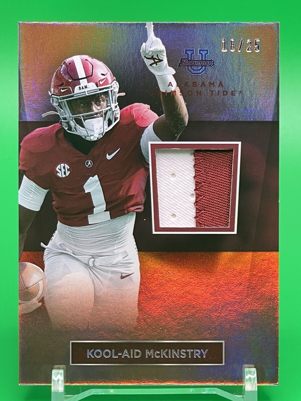 2023 Bowman U Alabama KOOL-AID McKINSTRY Orange Foil Relic Patch 18/25