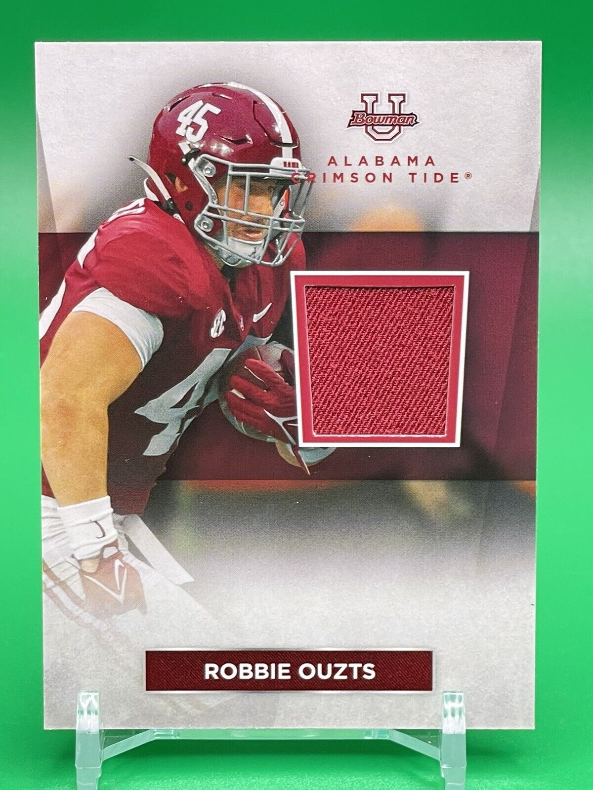 2023 Bowman U Alabama Crimson Tide ROBBIE OUZTS Relic CRIMSON Patch !