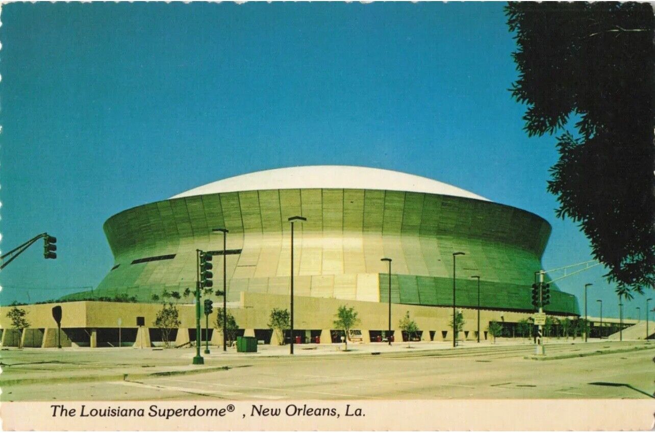 The Louisiana Superdome New Orleans, Louisiana Continental Chrome c1975 Postcard