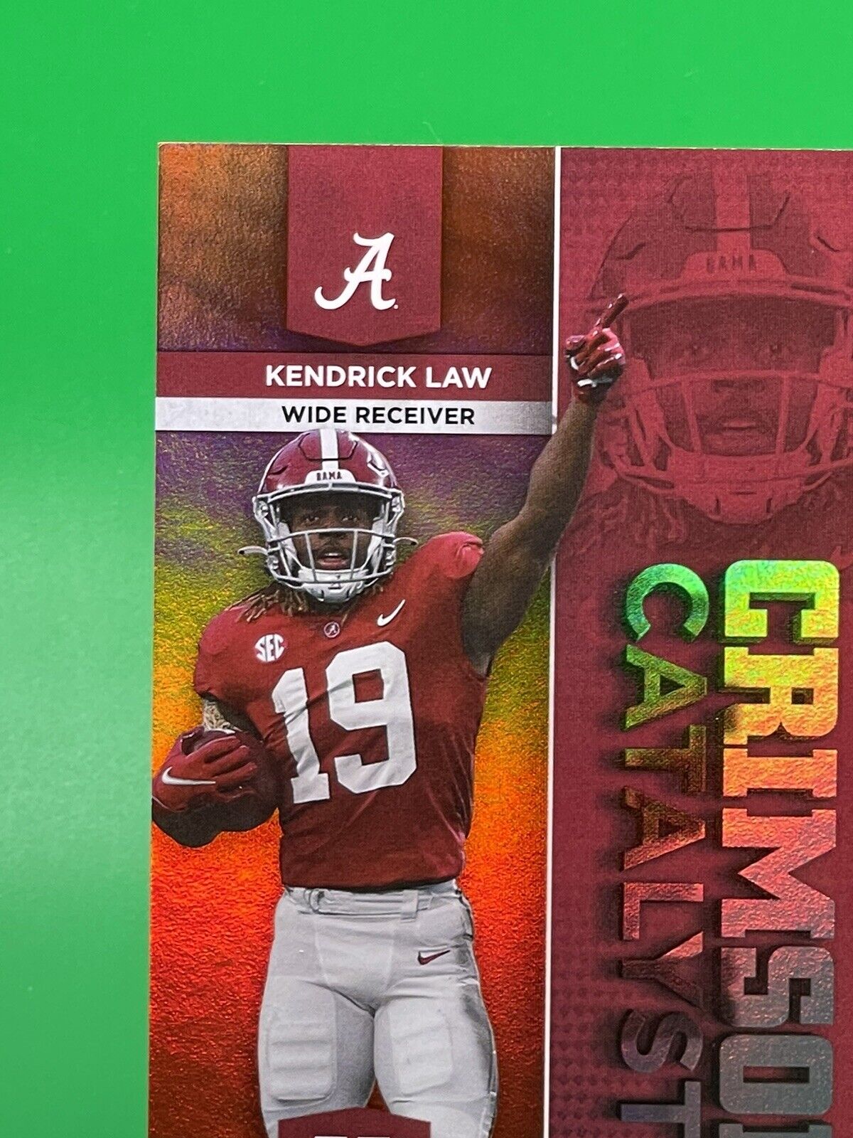 2023 Bowman U Alabama CRIMSON CATALYSTS KENDRICK LAW Orange Foil 04/25