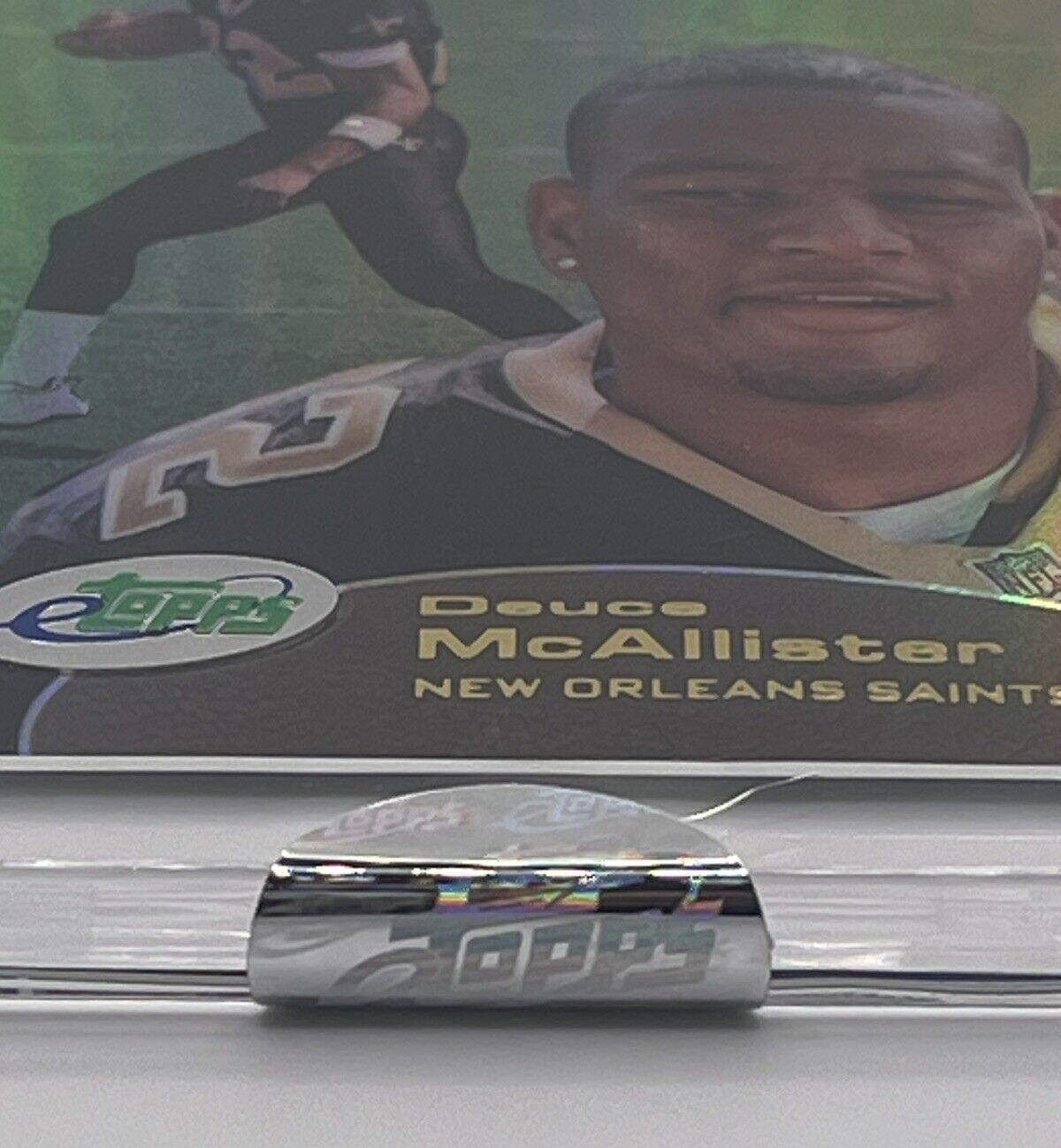 2001 eTopps DEUCE MCALLISTER #145 Encased, Sealed, Serial Numbered SAINTS