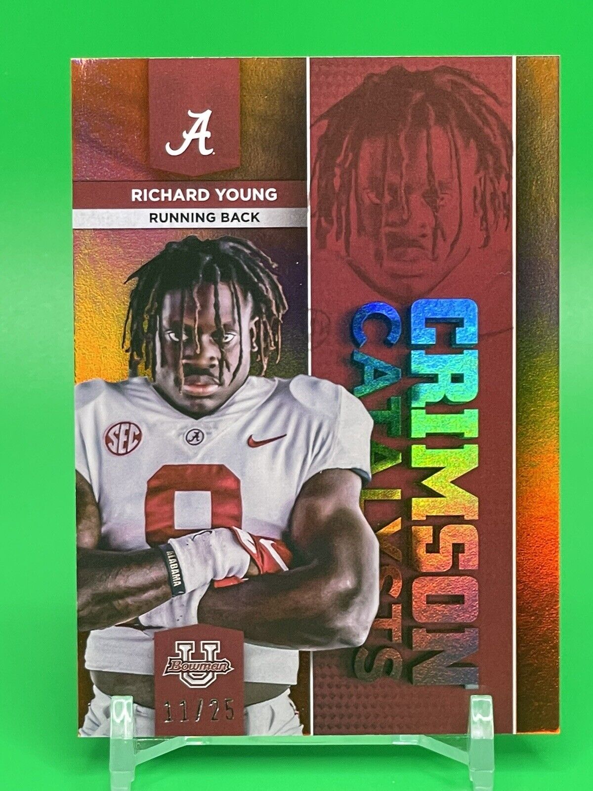 2023 Bowman U Alabama RICHARD YOUNG CRIMSON CATALYSTS Orange Foil Parallel 11/25