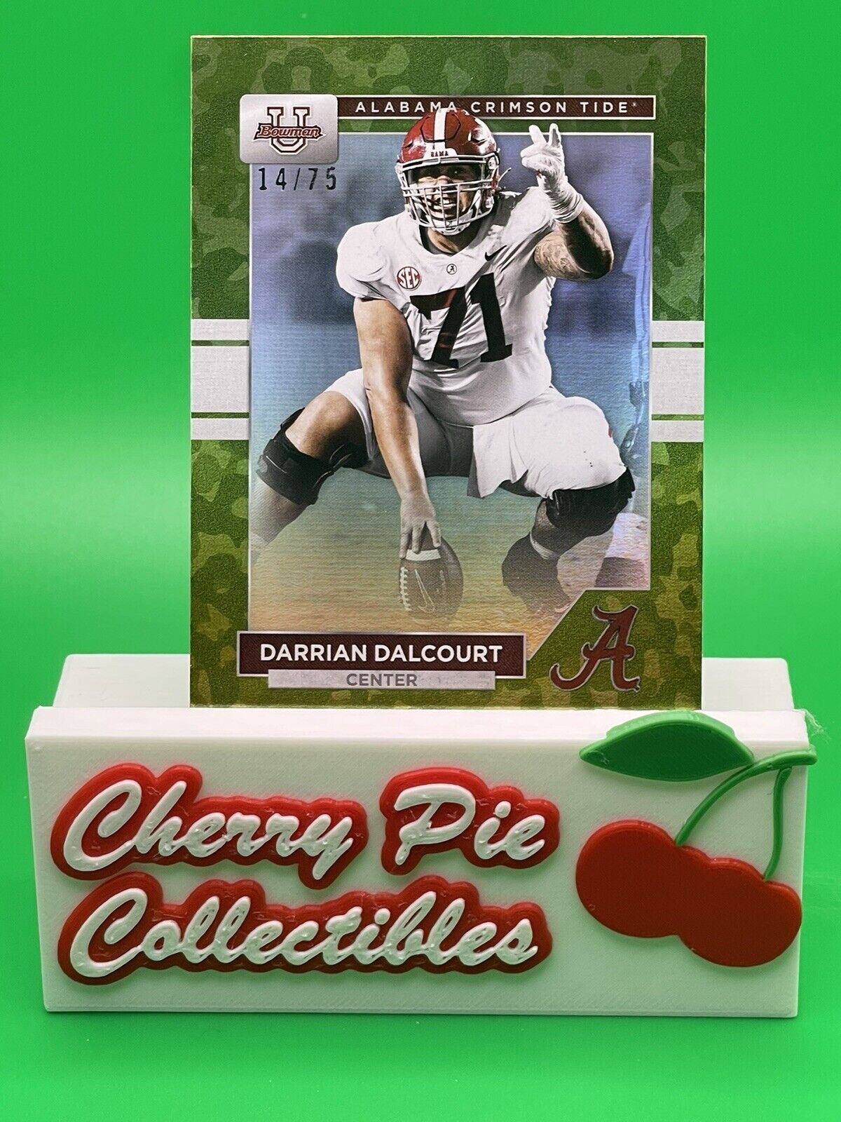 2023 Bowman U Alabama DARRIAN DALCOURT Camo Foil 14/75