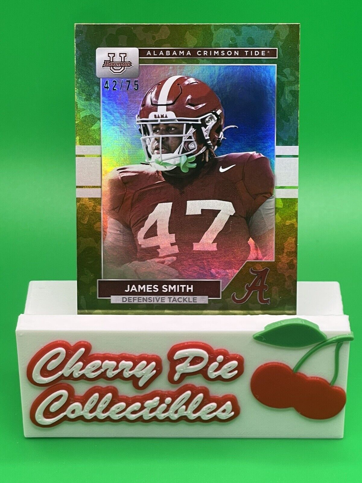 2023 Bowman U Alabama JAMES SMITH Camo Foil 42/75