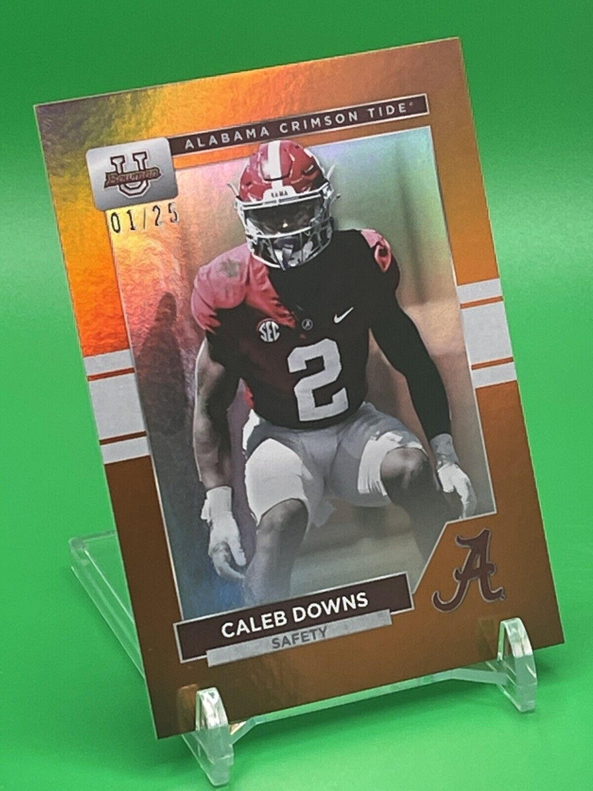 2023 Bowman U Alabama CALEB DOWNS Orange Foil 01/25 1st in Series! OHIO STATE