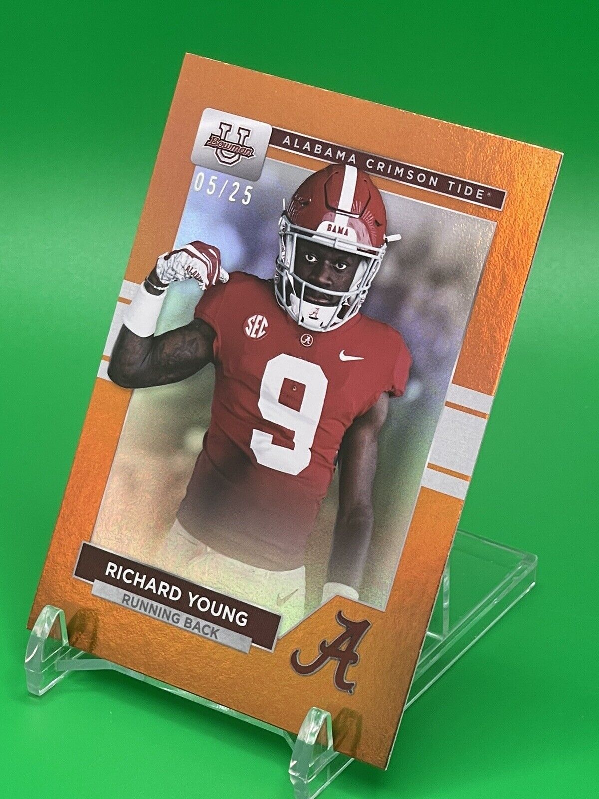 2023 Bowman U Alabama RICHARD YOUNG Orange Foil 05/25