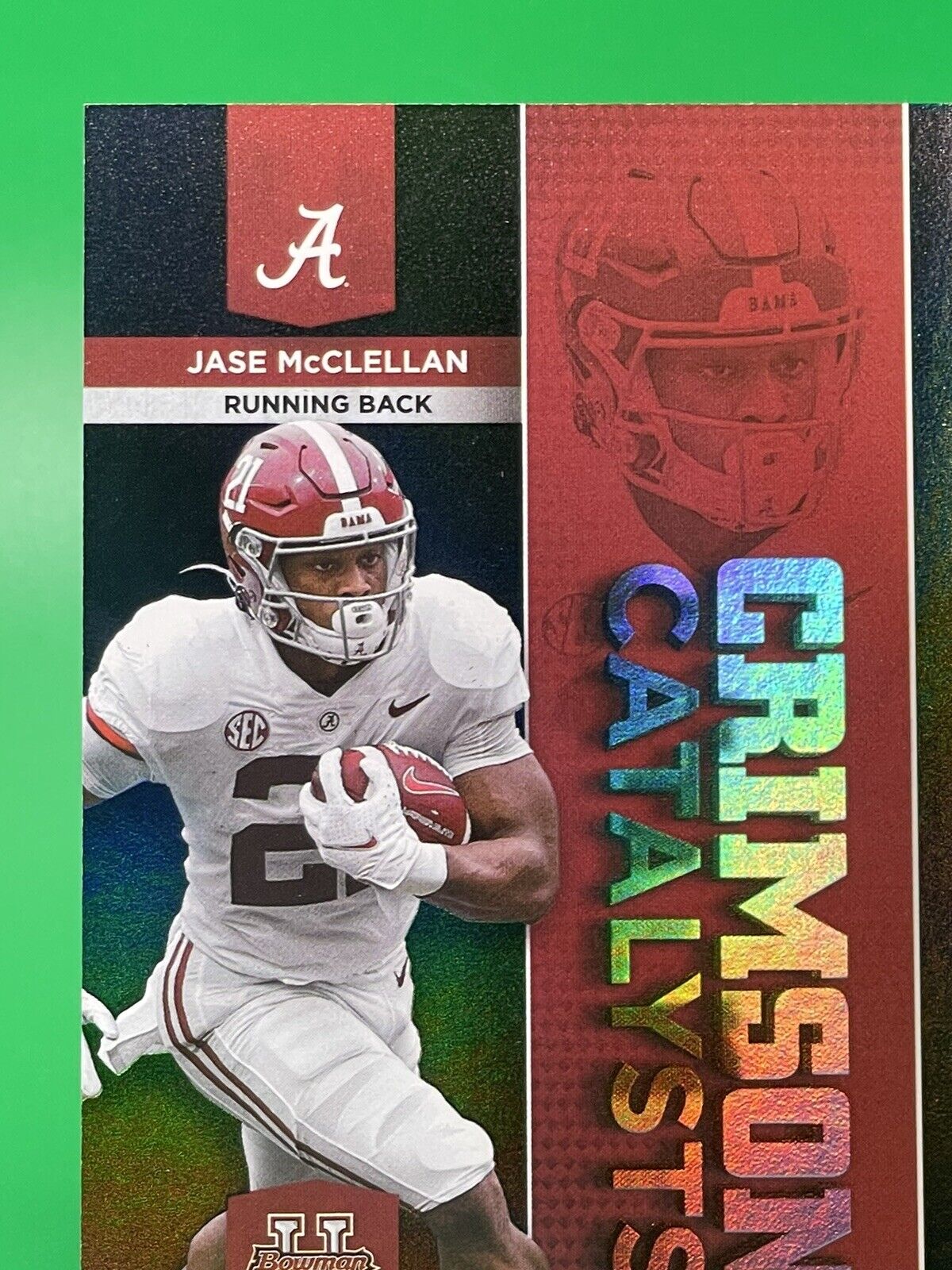 2023 Bowman U Alabama JASE McCLELLAN CRIMSON CATALYSTS Black Foil /10 FALCONS