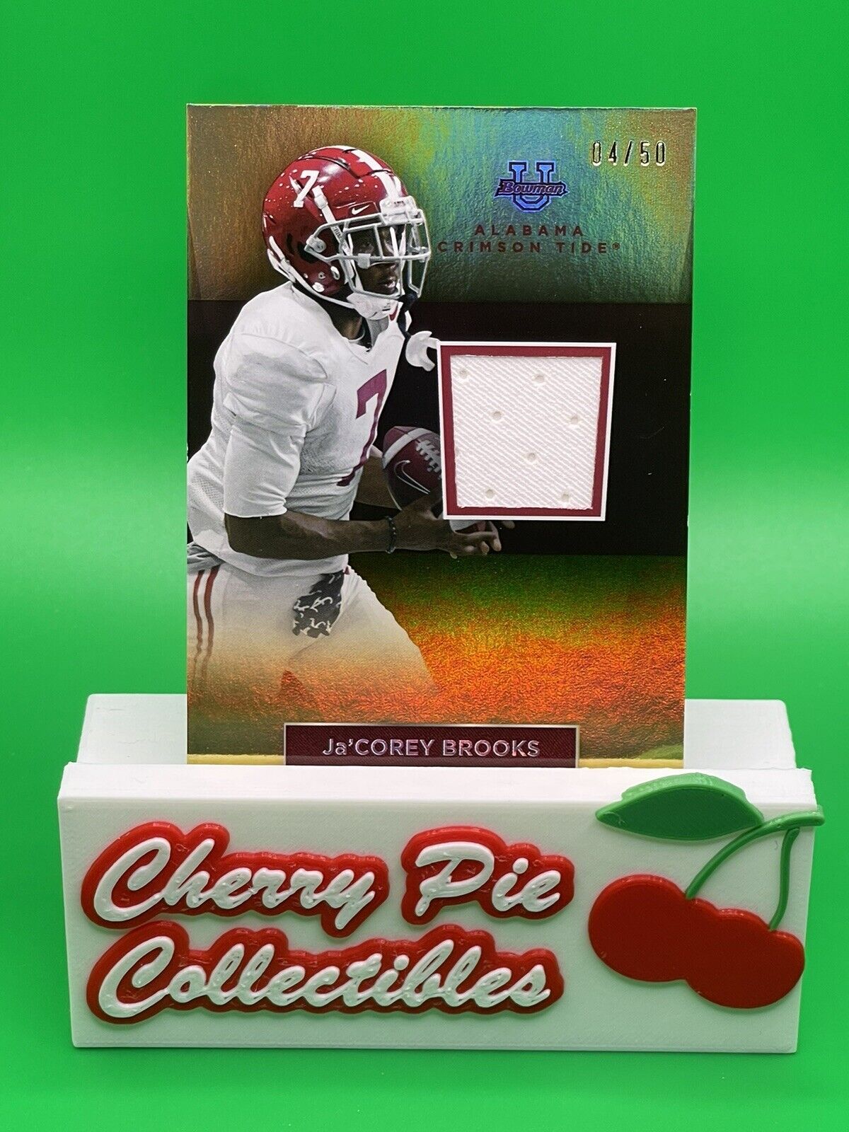 2023 Bowman U Alabama Ja’COREY BROOKS Gold Foil Relic Patch 04/50