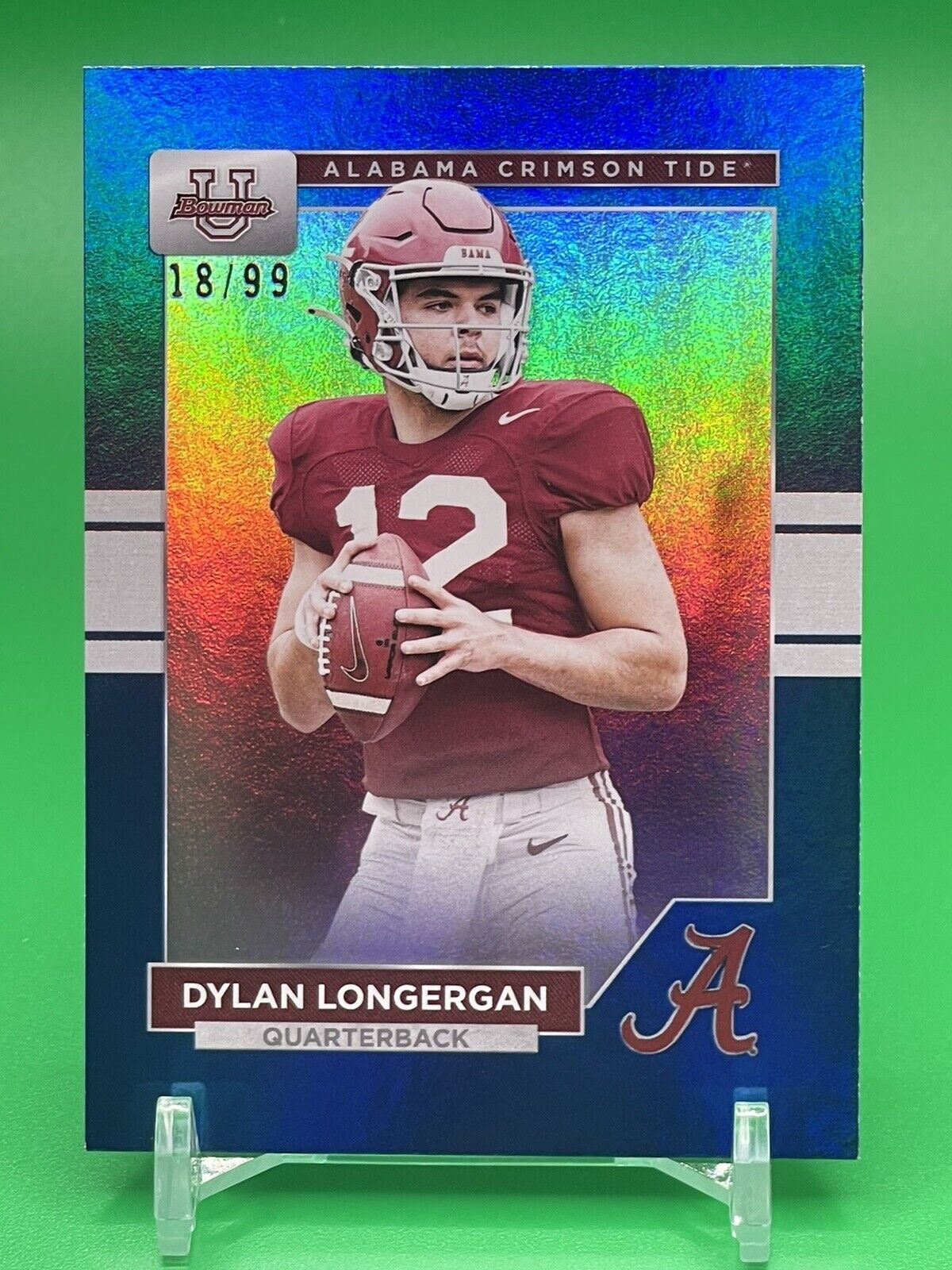 2023 Bowman U Alabama DYLAN LONGERGAN Blue Foil 18/99