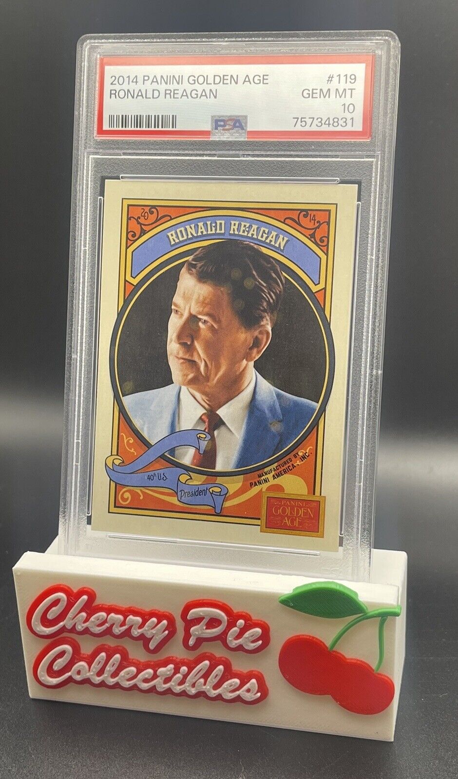 🇺🇸 2014 Panini Golden Age Ronald Reagan #119 PSA 10 GEM MT Population Only 6!