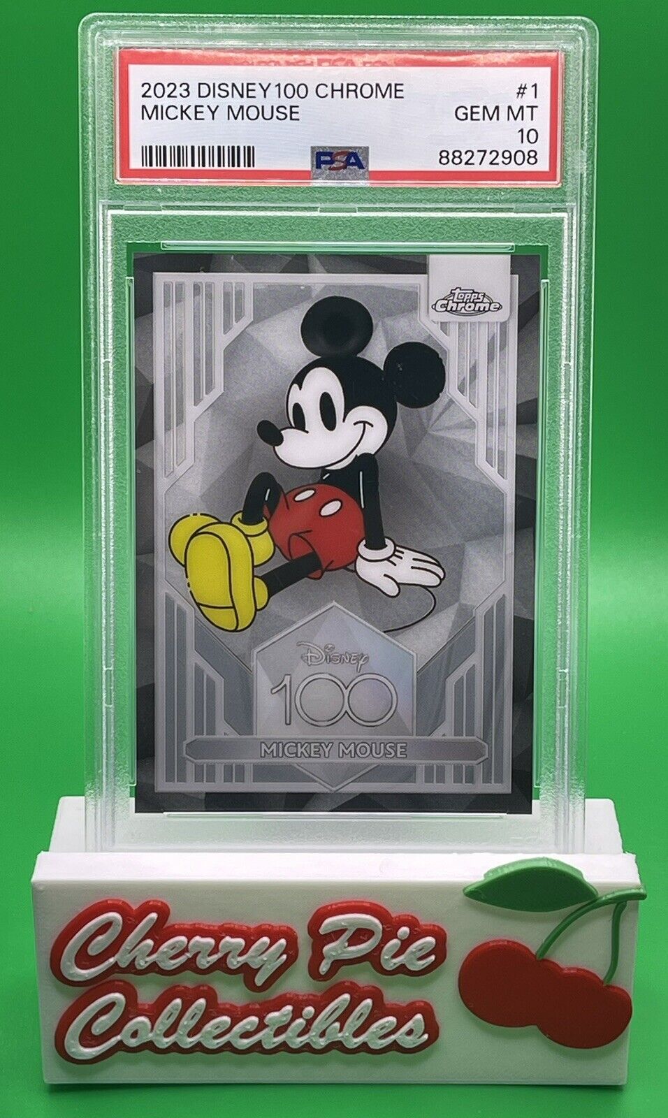 💎 2023 Topps DISNEY 100 Chrome MICKEY MOUSE #1 PSA 10 GEM MT