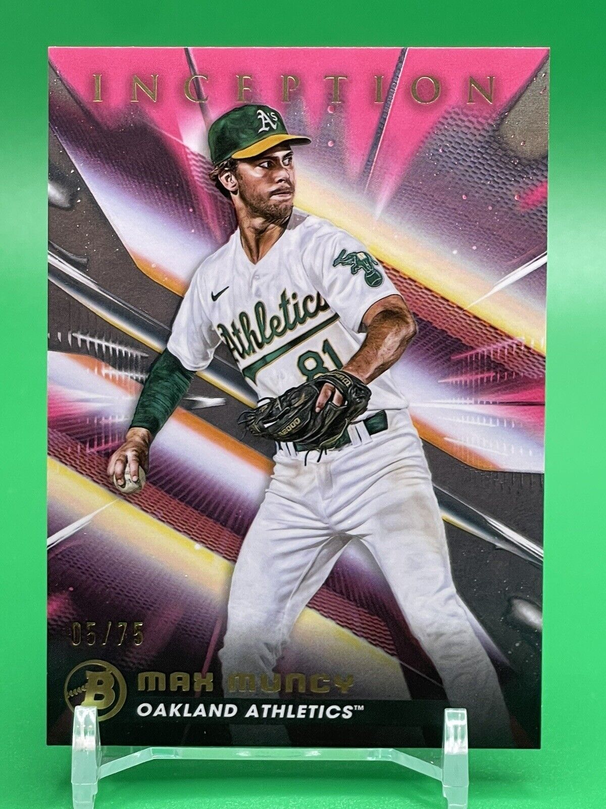 2023 Bowman Inception MAX MUNCY Fuchsia Foil Parallel /75 ATHLETICS