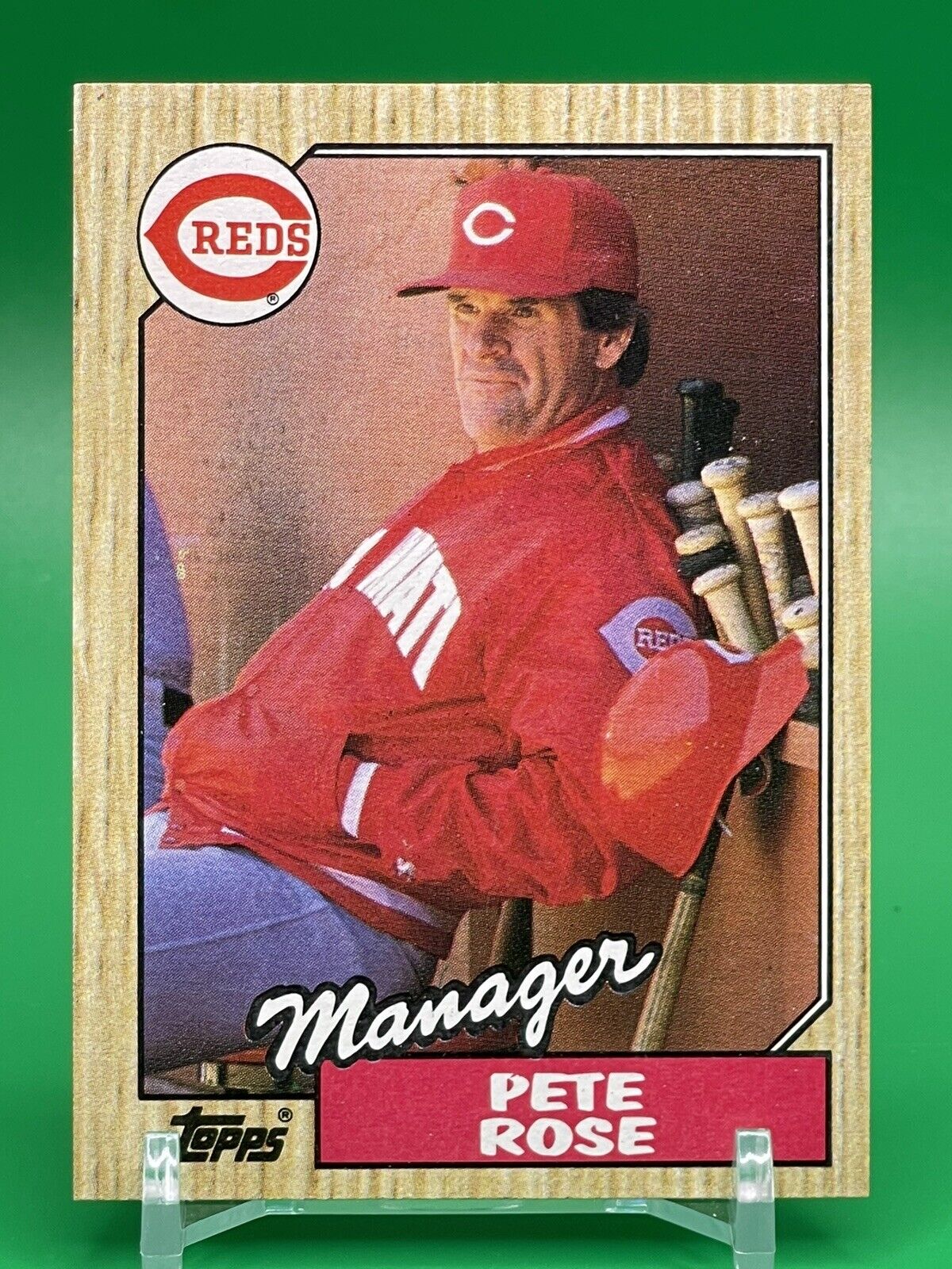 1987 Topps Baseball PETE ROSE Manager Cincinnati REDS Checklist #393