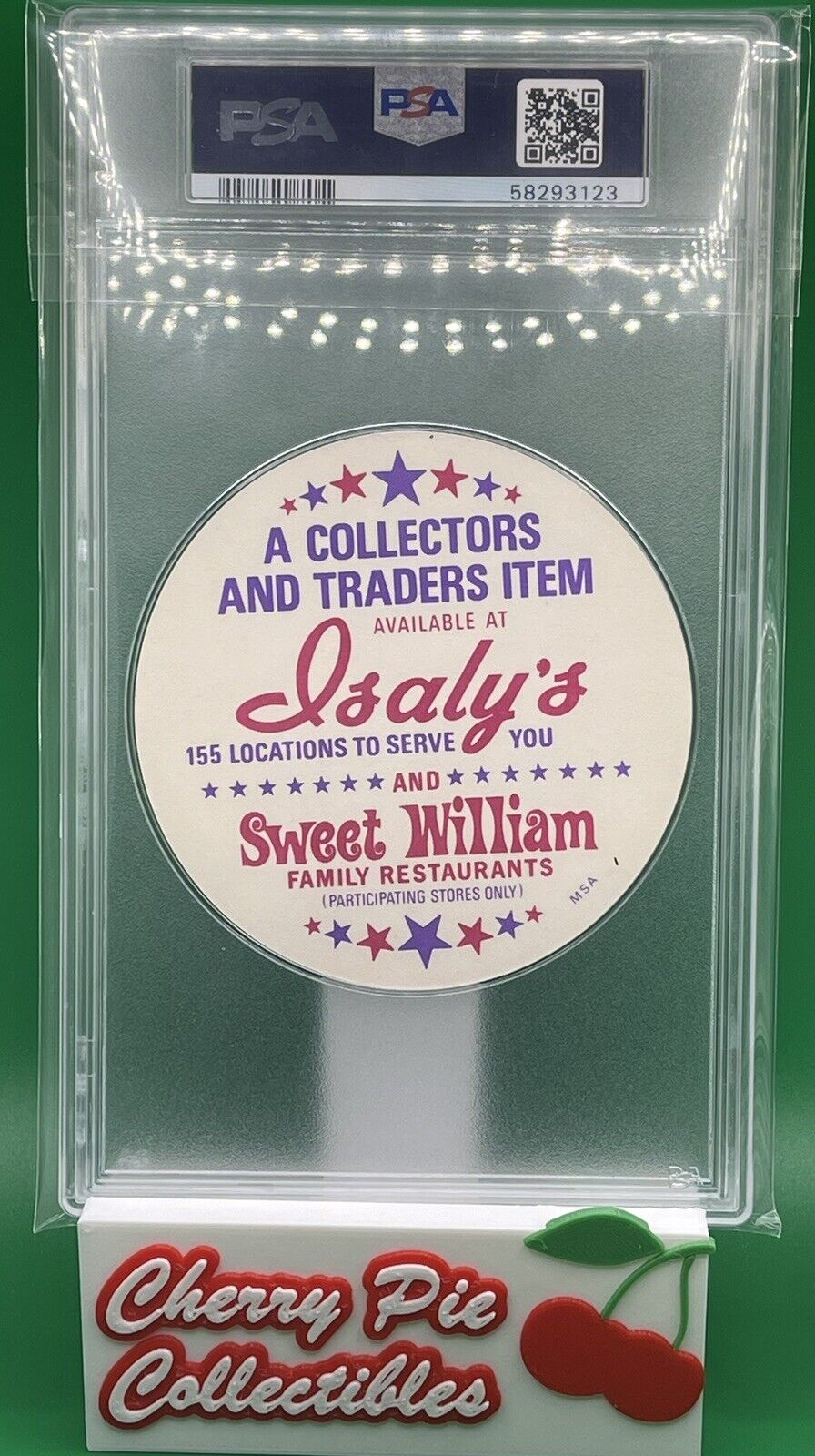 1976 Isaly's/Sweet William MSA Discs - Pete Rose Cincinnati Reds PSA 10 GEM MINT