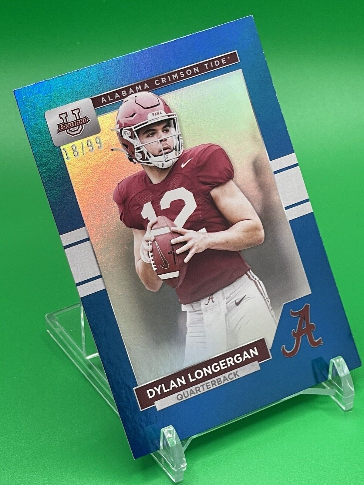 2023 Bowman U Alabama DYLAN LONGERGAN Blue Foil 18/99