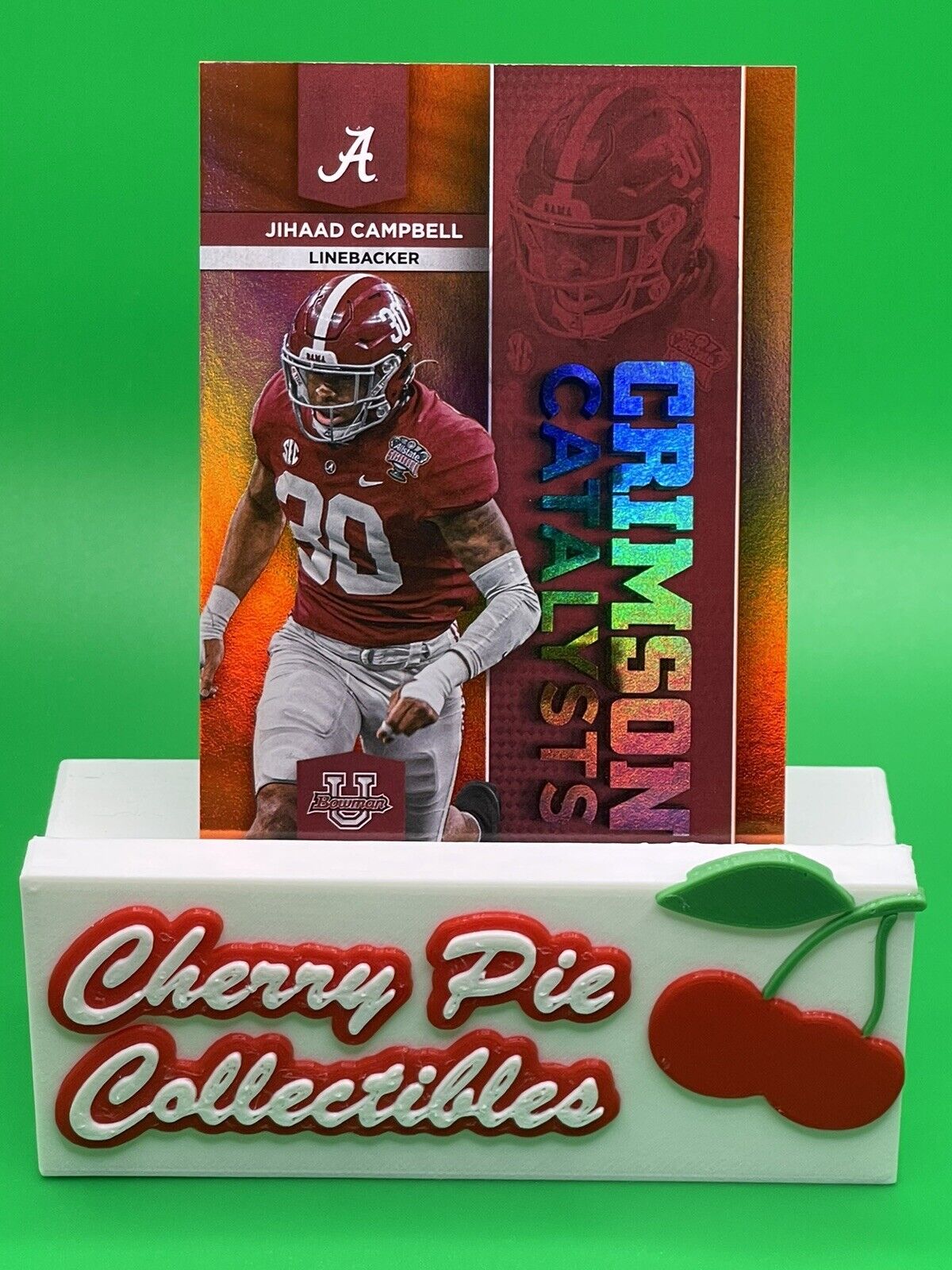 2023 Bowman U Alabama CRIMSON CATALYSTS JIHAAD CAMPBELL Orange Foil 03/25