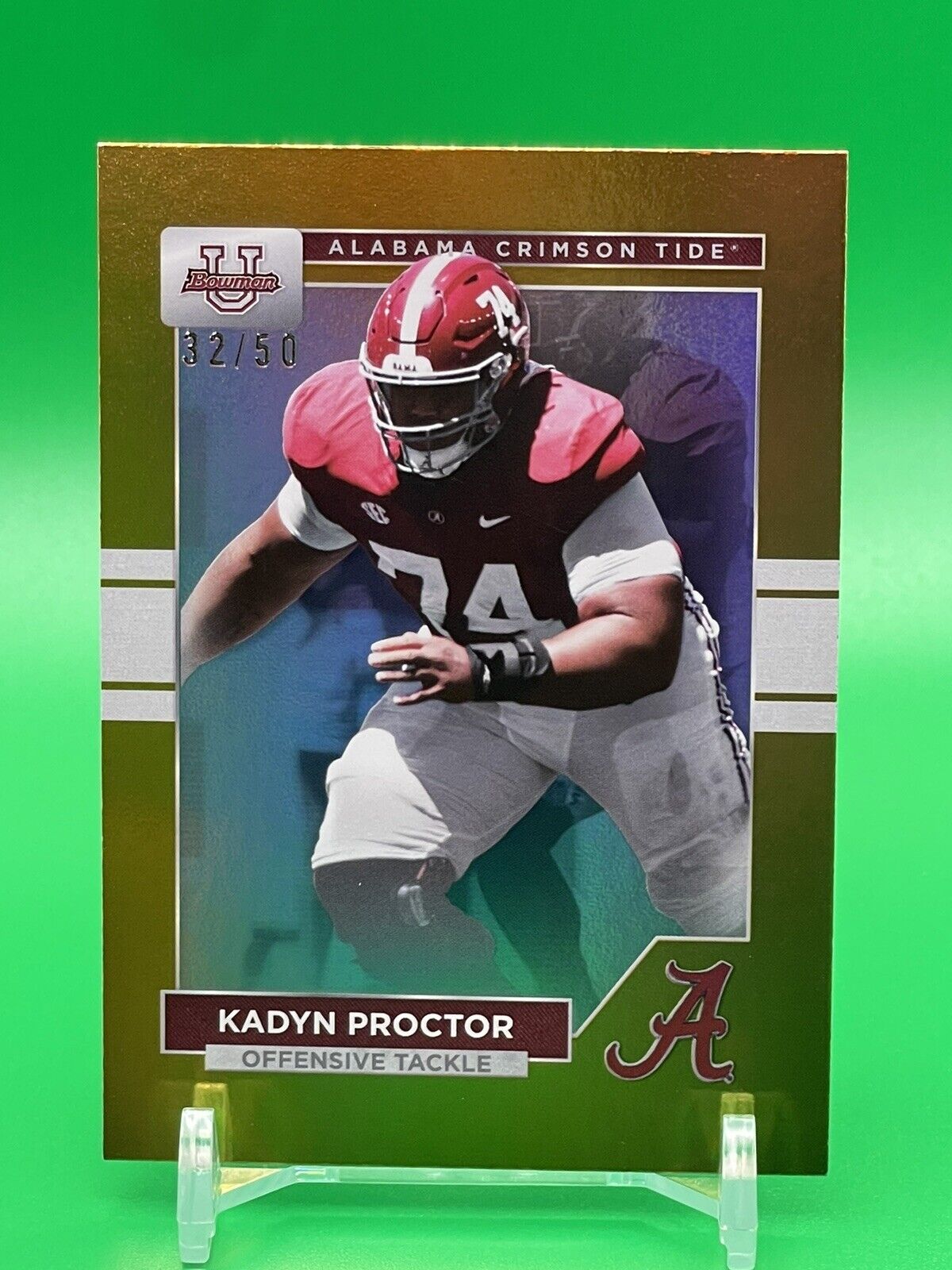 2023 Bowman U Alabama KADYN PROCTOR Gold Foil 32/50