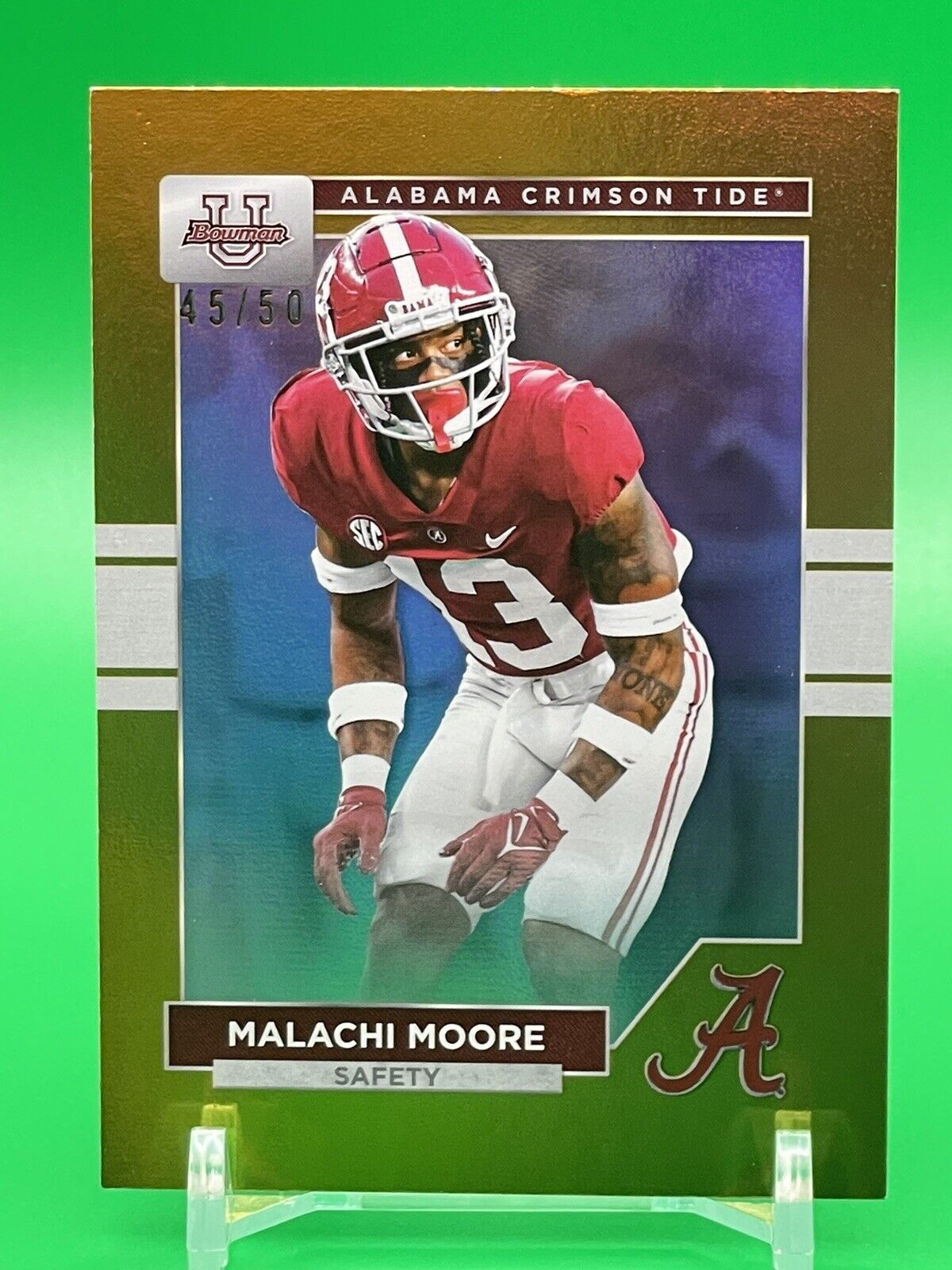 2023 Bowman U Alabama MALACHI MOORE Gold Foil 45/50